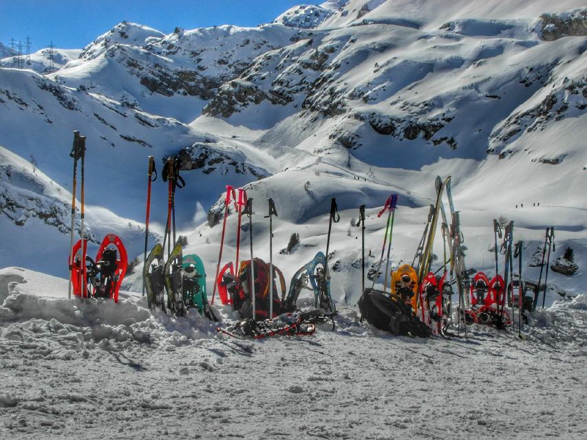 mit oder ohne Schneeschuhe